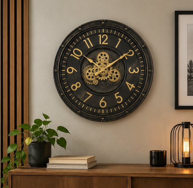 Arabic Numeral Skeleton Clock