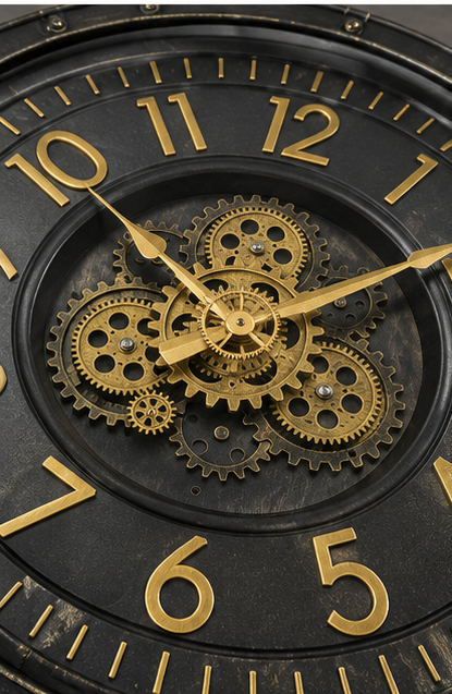 Arabic Numeral Skeleton Clock