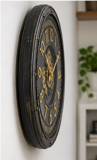 Arabic Numeral Skeleton Clock